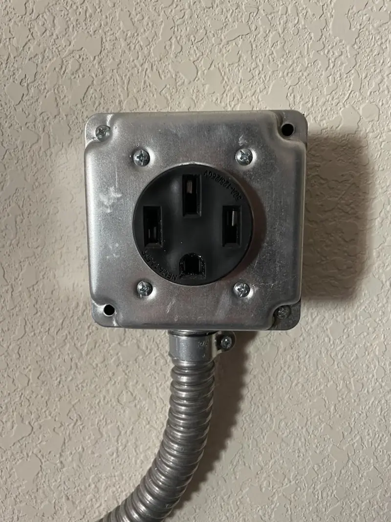 NEMA 14-50 outlet installed for Electrical Panel Upgrade in Pinole